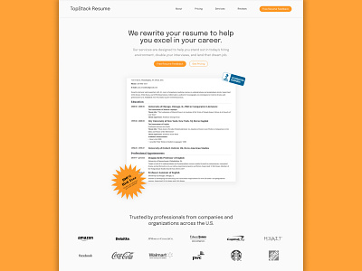 TopStack Resume - Homepage Exploration v4 design landing page minimal minimalism product design ui ui design ux web web design website