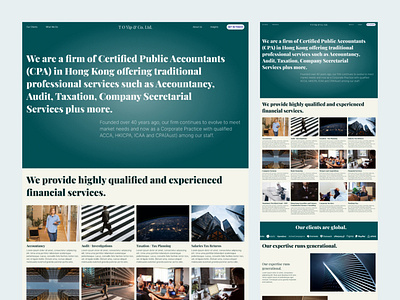 Accountancy firm homepage redesign