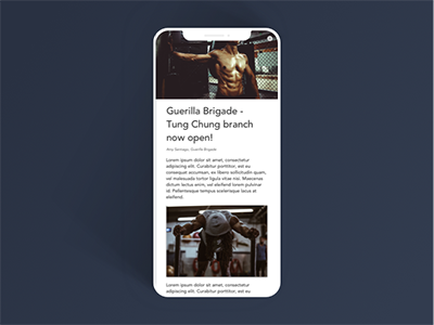 Fitness App - News Section app article design fitness ios iphone mobile news ui ux visual