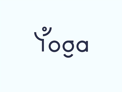 Yoga brand design flat icon logo logomark minimal typography