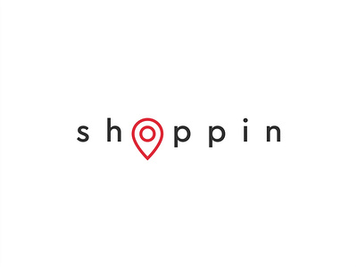 shoppin brand design flat icon logo logodesign logomark logotype mark minimal pin shop shopping