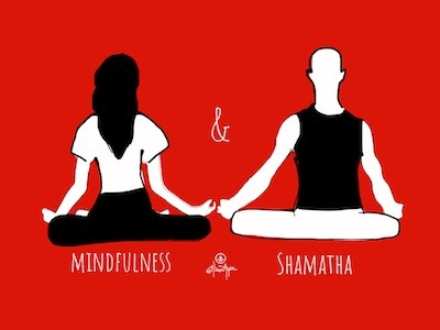 Mindfulness and Shamatha illustration meditation podcast yoga