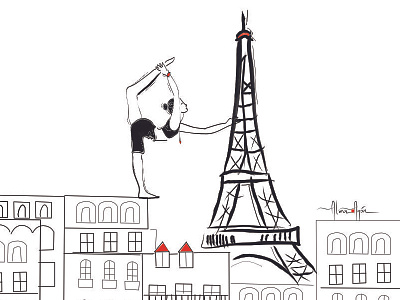 Yoga Illustration: Practice everywhere illustration yoga