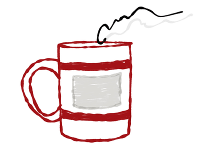 The perfect cup of coffee ~v2 black coffee illustration red