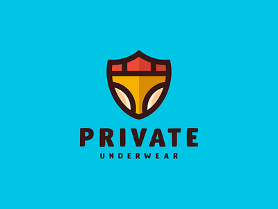 Private Underwear abstract branding character design icon illustration logo private shield symbol vector