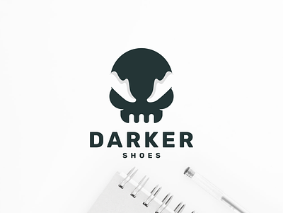 Darker Shoes abstract dark darker design icon illustration logo shoes skull skull logo symbol vector venom