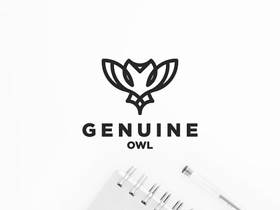 Genuine Owl abstract branding character design icon illustration logo minimal owl symbol ui ux vector