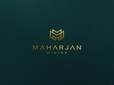 Maharjan Mining brand brand design brand identity branding design icon letter lettering lettermark logo luxurious minimalist monogram sophisticated symbol vector