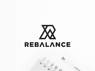 Rebalance branding design lettering lettermark logo logodesign modern monogram sports logo sportwear symbol typography vector