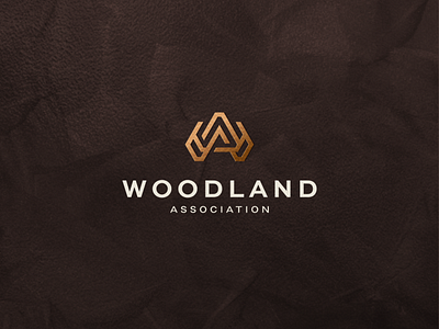Woodland Association app branding character design lettering lettermark logo luxury luxury logo monogram symbol vector wa