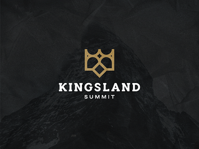 Kingsland Summit character crown design icon illustration kingdom logo logotype minimal summit symbol vector