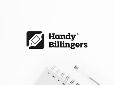 Handy Billingers abstract branding character design hand icon logo monogram repairing smartphone symbol vector