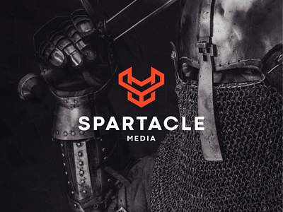 Spartacle Media abstract design icon knight lettermark logo minimal sparta spartan symbol vector viking viking logo