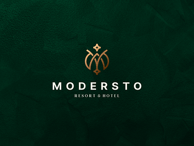 Modersto - Resort & Hotel abstract design hotellogo icon lettermark logo luxury luxurylogo m minimal monogram symbol vector