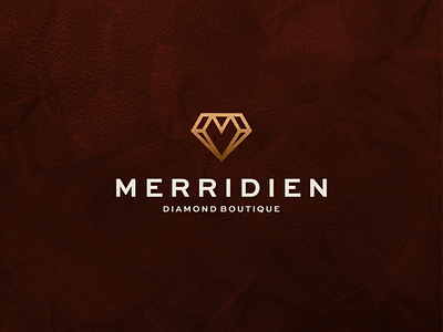 Merridien - Diamond Boutique abstract branding design diamond logo diamonds icon jewelry logo luxury luxury logo m minimal monogram symbol vector