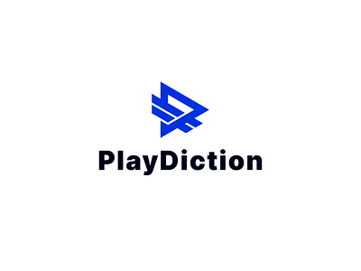 PlayDiction app application branding design icon lettering lettermark logo play playbutton symbol vector