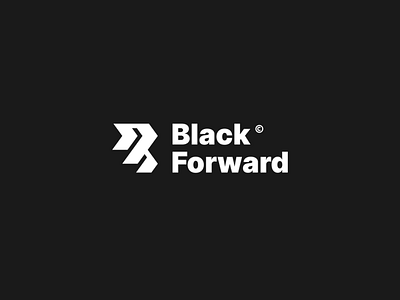 Black Forward black blogo brand branding character design forward icon lettermark logo minimal monogram symbol vector