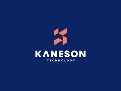 Kaneson Technology abstract branding design k lettering lettermark logo monogram symbol techno technology vector