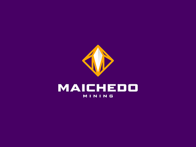 Maichedo Mining abstract branding cryptocurrency design icon logo logotype mining mm monogram symbol technology vector web