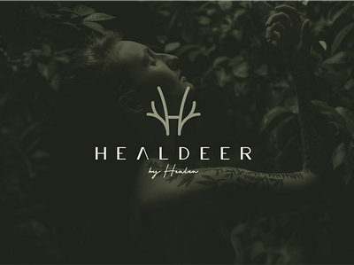 Healdeer By Healen branding character cosmetics deer design feminim icon illustration logo nature simple symbol tree vector women