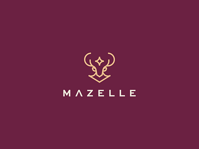 Mazelle abstract branding character deer design forest icon illustration logo luxury mazelle monogram symbol vector wild