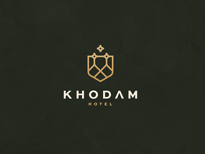 Khodam Hotel branding character design dubai hotel icon illustration logo luxury resort symbol uea vector