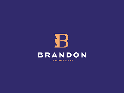 Brandon Leadership bletter blogo bmonogram branding character design icon illustration king lead logo symbol vector