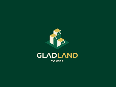 GladLand Tower appartment branding building design home icon investment logo realestate symbol tower vector