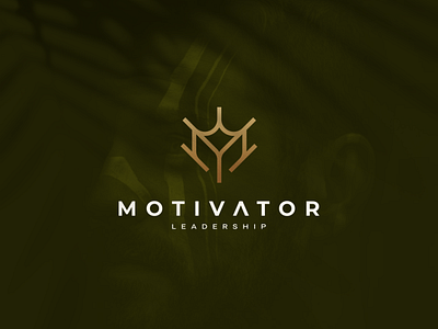Motivator Leadership branding business character design designlogo icon illustration leadership logo mdesigns mlogo monogram symbol ui ux vector