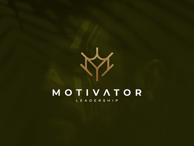 Motivator Leadership branding business character design designlogo icon illustration leadership logo mdesigns mlogo monogram symbol ui ux vector
