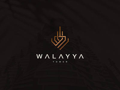 Walayya Tower apartment branding building character design icon logo logotype luxury monogram realestate symbol tower towerlogo vector w