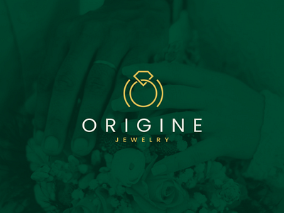 Origine Jewelry branding character combination design diamond icon jewellery jewelry logo luxury mark symbol vector wedding