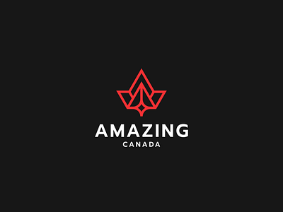 Amazing Canada amazing branding canada combination community design icon leaf logo logodesigns logogram logotype red symbol vector