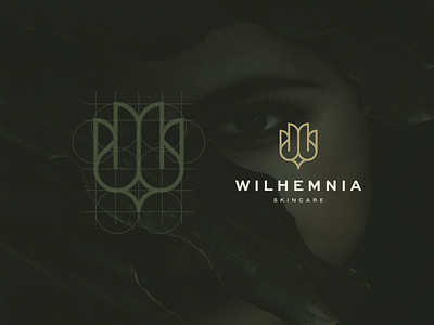 Wilhemnia Skincare beautiful beauty branding character design icon logo logotype skincare symbol vector w wletter wlogo women