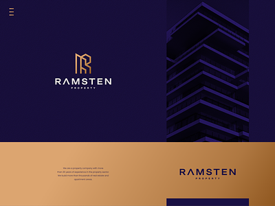 Ramsten Property design icon logo logogram logomark logotype luxury mark propertylogo realestate rletter rlogo symbol vector