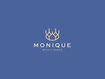 Monique - Beauty Queen branding crown design designlogo icon letter logo logotype mletter mlogo monogram queen symbol vector women