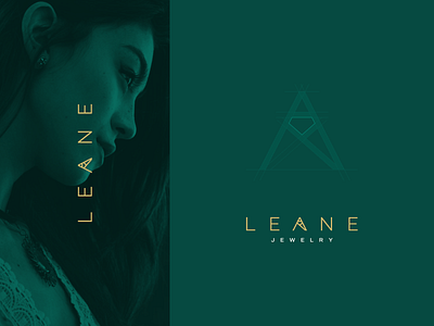 Leane Jewelry branding combination design diamond diamondlogo icon jewellery jewellerylogo jewelry jewelrylogo logo logotype luxurylogo minimalist symbol vector wordmark