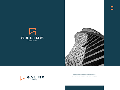 Galino Property branding character combination design gletter glogo icon logo logodesign logomark logotype propertylogo realestatelogo symbol vector