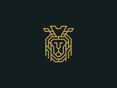 Lion King crown design lion logo
