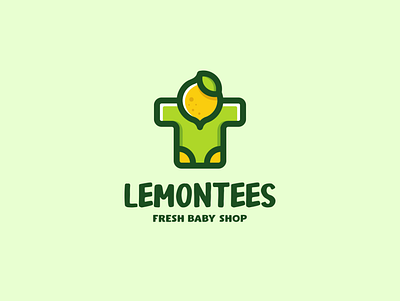 Logo For Lemontees animation baby babyshop branding character design icon illustration logo shop symbol vector