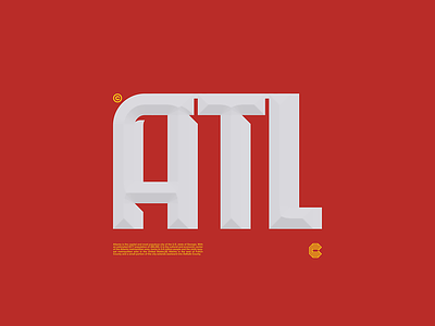 ATL atl atlannuh atlanta clean design type typography