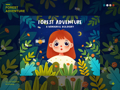 Forest Adventure botany children illustration forest forest story graphical tunangan