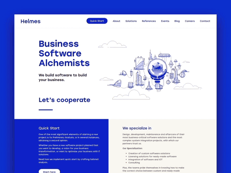 Helmes animation development helmes illustrations software website