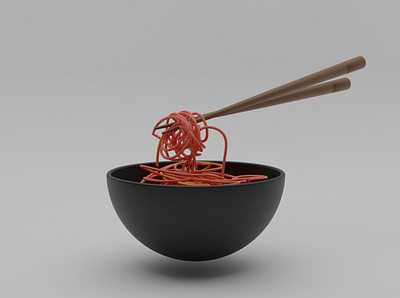 Noodles Bowl 3d design