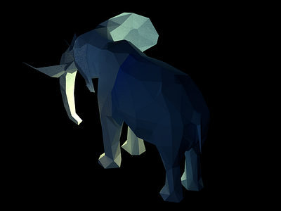 elephant lowpoly elephant low poly polygon