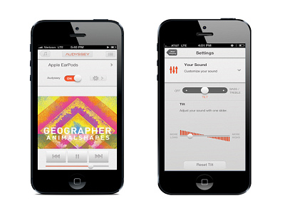 Audyssey Music Player App icons ui design ux design