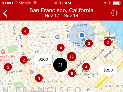 Pin Clustering test design ui