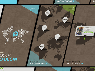 Fellowship Interactive Touch Screen Map UI church map touchscreen ui ux world map