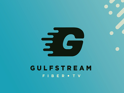 Gulfstream Logo black blue emblem fiber logo tv
