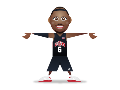 SupaStar Lebron avatar basketball lebron olympics supastar usa